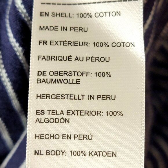 Untuckit Lambert Shirt Mens XL Crew Neck Long Sleeve Pullover Blue Casual Stripe - Picture 9 of 11